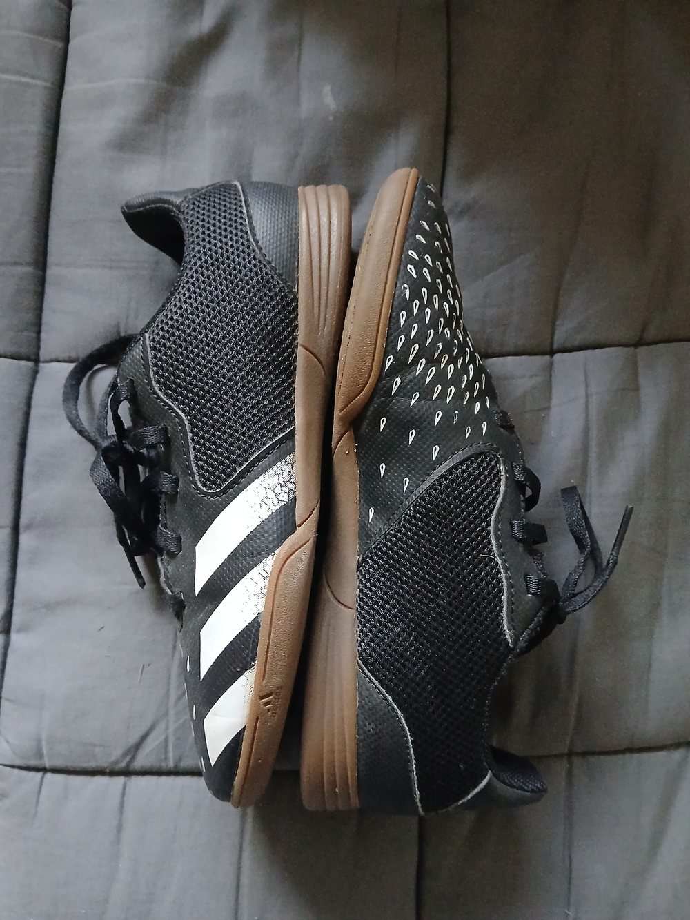 Kids Adidas Black Soccer Sneakers Size 4